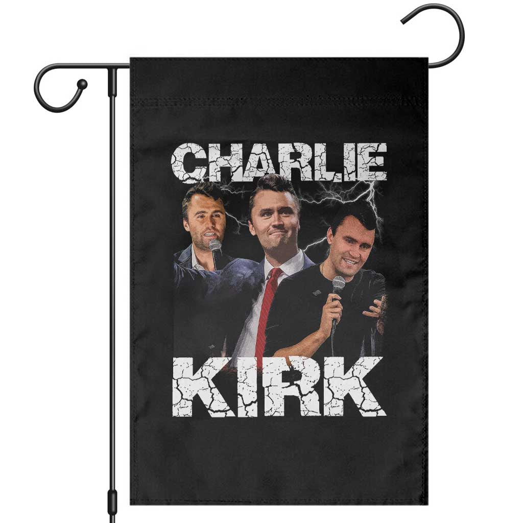 Charlie Kirk Garden Flag Freedom Speech A True Patriot Tribute Bootleg TS10 Black Print Your Wear