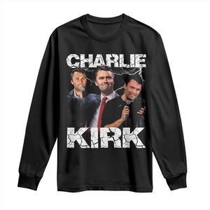 Charlie Kirk Long Sleeve Shirt Freedom Speech A True Patriot Tribute Bootleg TS10 Black Print Your Wear