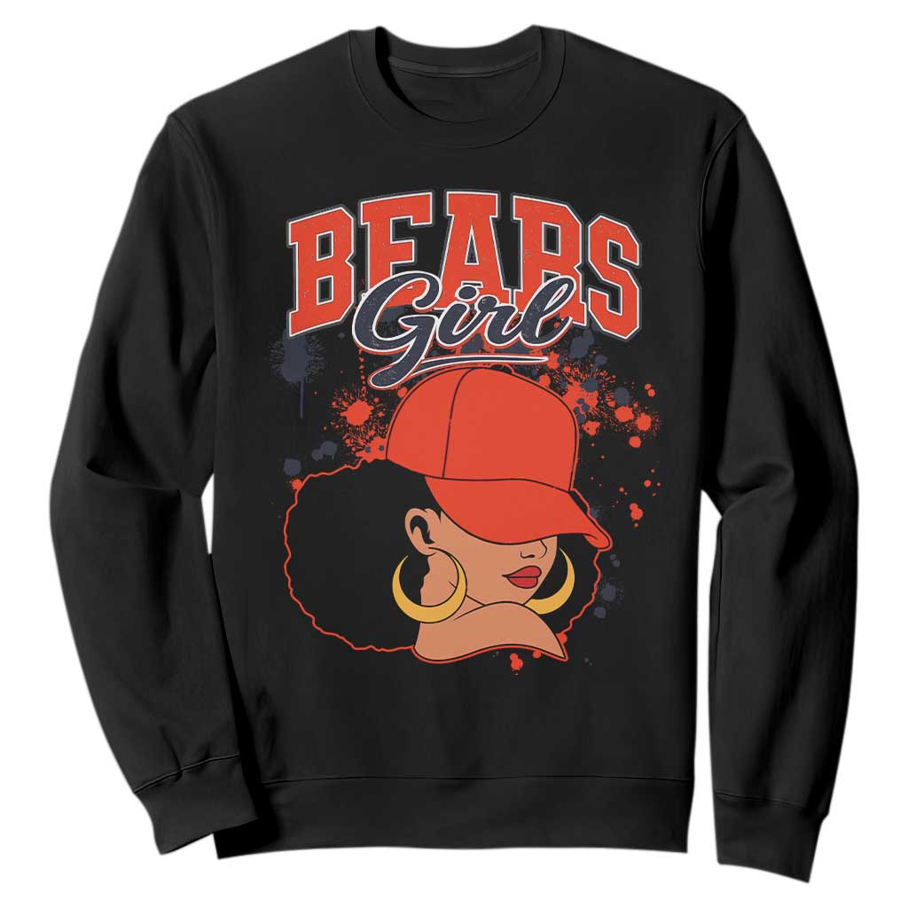 CFB Girl Sweatshirt Sports Fan Team Spirit Black Girls TS10 Black Print Your Wear
