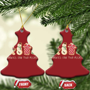 Pregnancy Announcement Christmas Ornament Cookies For Two Please Xmas Maternity Gift TS10 Christmas Tree Red Print Your Wear