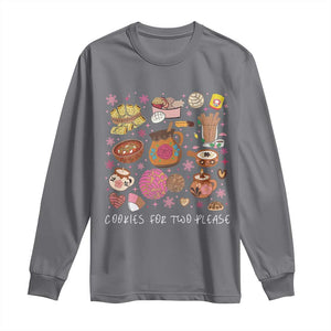 Mexican Christmas Pregnancy Announcement Long Sleeve Shirt Cookies For Two Please Xmas Maternity Gift TS10 Charcoal Print Your Wear