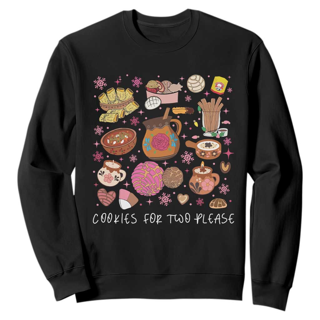 Mexican Christmas Pregnancy Announcement Sweatshirt Cookies For Two Please Xmas Maternity Gift TS10 Black Print Your Wear
