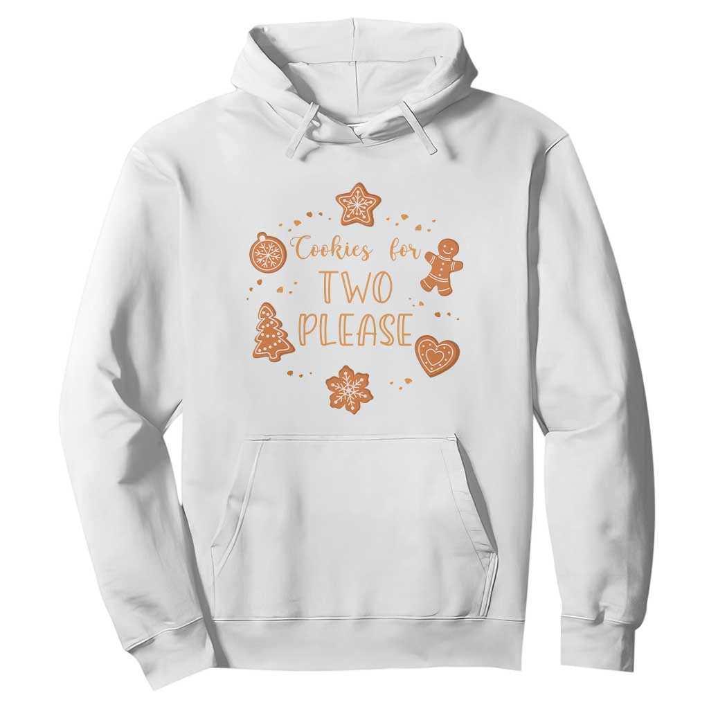 Christmas Pregnant Hoodie Cookies For Two Please Pregnancy Announcement TS10 White Print Your Wear