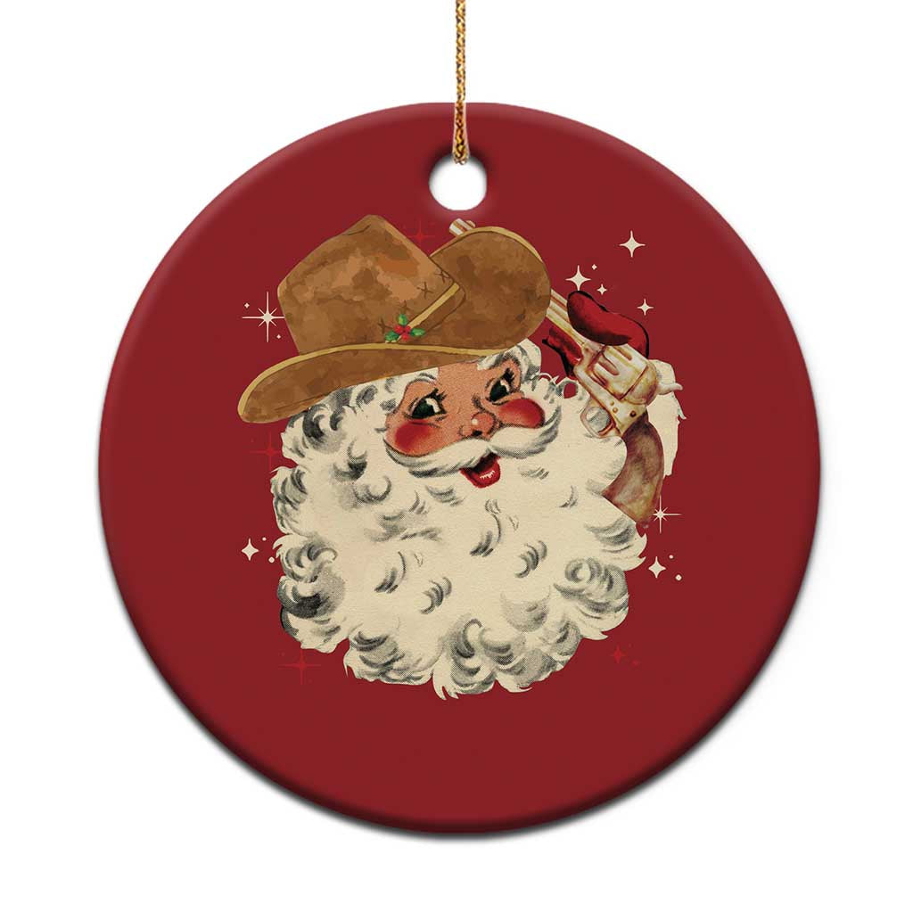 Cowboy Christmas Ornament Santa Claus Merry Xmas Vintage 90s Western Country TS10 Print Your Wear