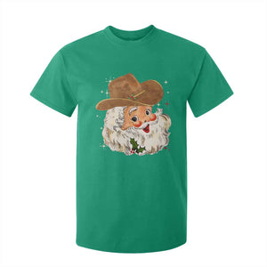 Christmas Cowboy T Shirt For Kid Santa Claus Vintage 90s Western Country Music Outfit TS10 Irish Green Print Your Wear