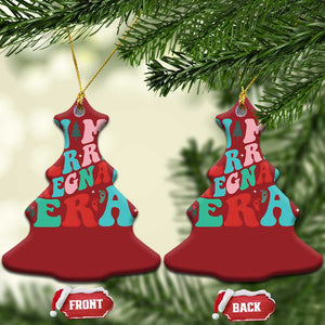 Pregnancy Announcement Christmas Ornament Merry & Pregnant Era Cute Groovy Christmas Holiday Xmas TS10 Christmas Tree Red Print Your Wear