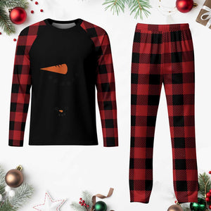 Pregnancy Announcement Plaid Pajama Set Snowman Face Xmas Maternity Gift TS10 Buffalo Plaid Print Your Wear