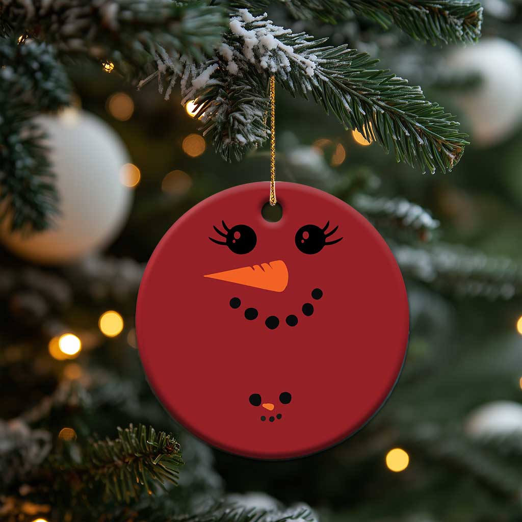 Pregnancy Announcement Christmas Ornament Snowman Face Xmas Maternity Gift TS10 Print Your Wear