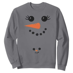 Christmas Pregnancy Announcement Sweatshirt Snowman Face Xmas Maternity Gift TS10 Charcoal Print Your Wear