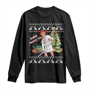 Funny Christmas Trump Long Sleeve Shirt Sorry Merica Is Full Ugly Xmas TS10 Black Print Your Wear