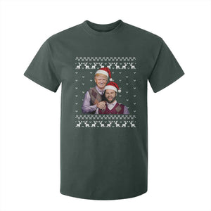 Christmas Trump Vance 2024 T Shirt For Kid Brothers Funny Parody Trump J.D. Vance Bros Ugly Xmas TS10 Dark Forest Green Print Your Wear