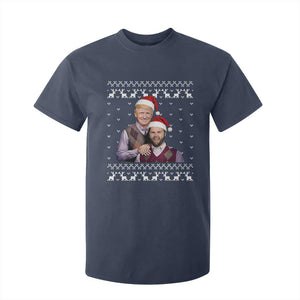 Christmas Trump Vance 2024 T Shirt For Kid Brothers Funny Parody Trump J.D. Vance Bros Ugly Xmas TS10 Navy Print Your Wear