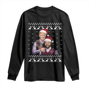 Christmas Trump Vance 2024 Long Sleeve Shirt Brothers Funny Parody Trump J.D. Vance Bros Ugly Xmas TS10 Black Print Your Wear