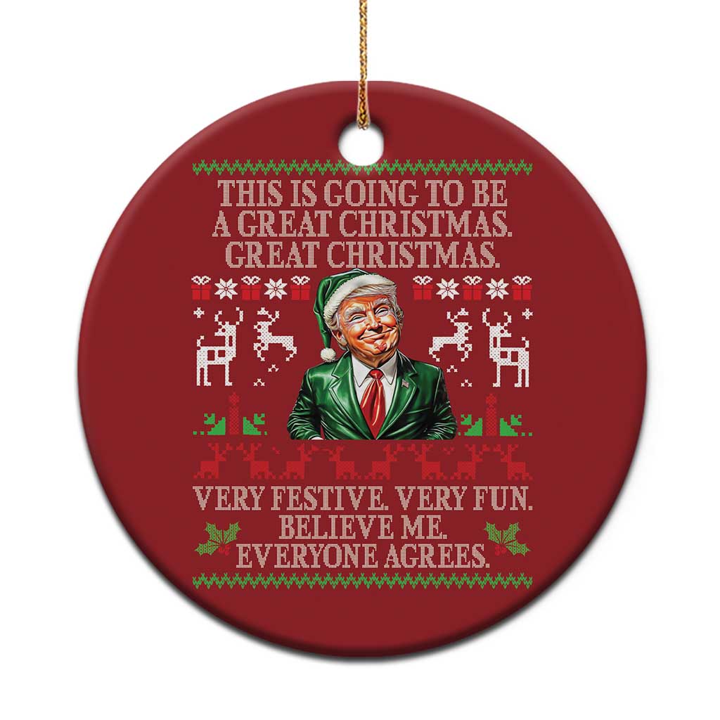 Funny Trump Christmas Ornament Make Christmas Great Again Ugly Christmas Sweater TS10 Print Your Wear