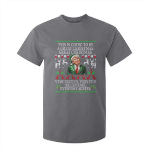 Funny Christmas Trump T Shirt For Kid Make Christmas Great Again Ugly Christmas Sweater TS10 Charcoal Print Your Wear