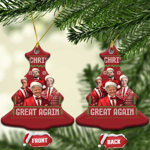 Trump Vance Christmas Ornament Make Christmas Great Again Ugly Christmas Sweater TS10 Christmas Tree Red Print Your Wear