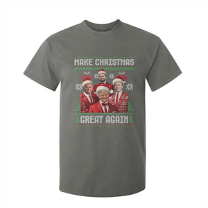 Christmas Trump Vance T Shirt For Kid Make Christmas Great Again Ugly Christmas Sweater TS10 Military Green Print Your Wear