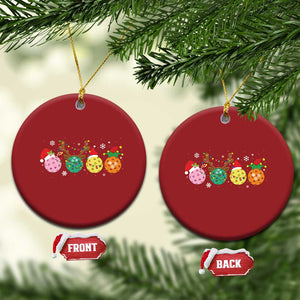 Funny Pickleball Christmas Ornament TS10 Circle Red Print Your Wear