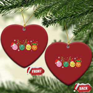 Funny Pickleball Christmas Ornament TS10 Heart Red Print Your Wear