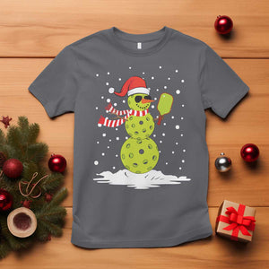 Pickleball Christmas T Shirt Santa Hat Snowman Xmas TS10 Charcoal Print Your Wear