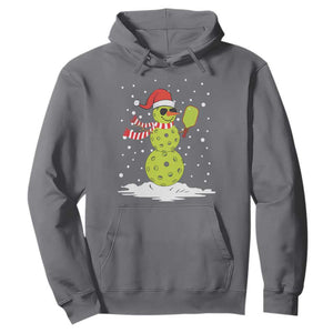 Pickleball Christmas Hoodie Santa Hat Snowman Xmas TS10 Charcoal Print Your Wear