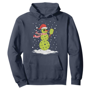 Pickleball Christmas Hoodie Santa Hat Snowman Xmas TS10 Navy Print Your Wear