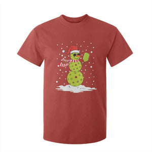 Pickleball Christmas T Shirt For Kid Santa Hat Snowman Xmas TS10 Red Print Your Wear