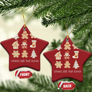 Pregnancy Announcement Christmas Ornament Cookies For Two Please Maternity Gift TS10 Star Red Print Your Wear