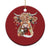 Xmas Cow Christmas Ornament Highland Cow Lights Santa Hats Farm Xmas TS10 Print Your Wear