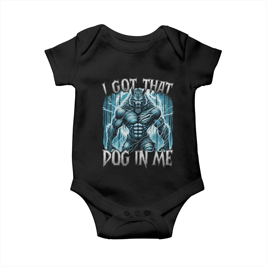 I Got That Dog In Me Wolf Alpha Baby Onesie TS10 Black Print Your Wear