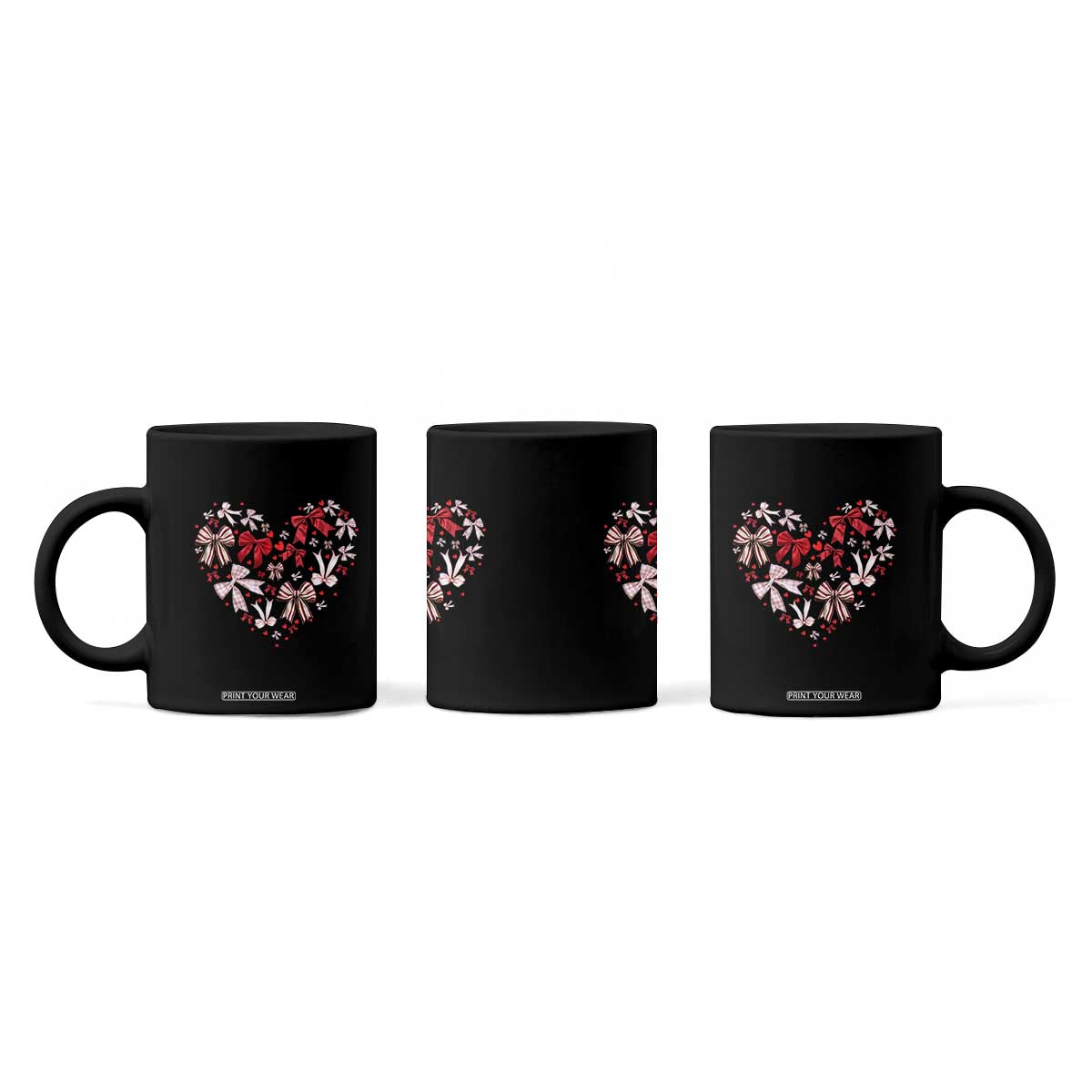 Coquette Valentine's Day Heart Bow Coffee Mug TS10 Print Your Wear