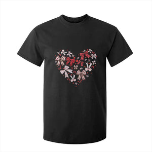 Coquette Valentine's Day Heart Bow T Shirt For Kid TS10 Black Print Your Wear