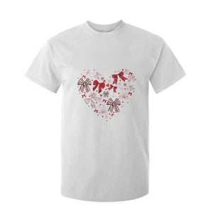 Coquette Valentine's Day Heart Bow T Shirt For Kid TS10 White Print Your Wear