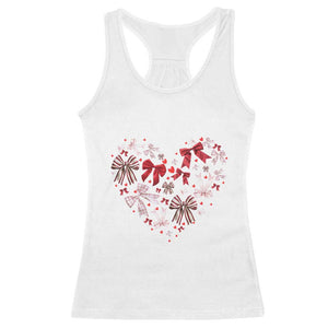 Coquette Valentine's Day Heart Bow Racerback Tank Top TS10 White Print Your Wear
