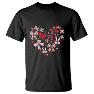 Coquette Valentine's Day Heart Bow T Shirt TS10 Black Print Your Wear