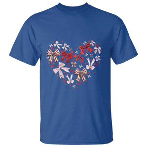 Coquette Valentine's Day Heart Bow T Shirt TS10 Royal Blue Print Your Wear