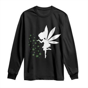 Marijuana Long Sleeve Shirt Weed Fairy Fantasy Leaf Stoner Pot Smoker Cannabis TS10 Black Print Your Wear