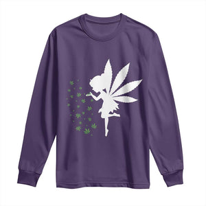 Marijuana Long Sleeve Shirt Weed Fairy Fantasy Leaf Stoner Pot Smoker Cannabis TS10 Purple Print Your Wear