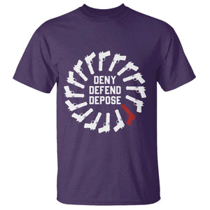 Deny Defend Depose T Shirt Meme Capitalism Revolution Morale Gun Lover TS10 Purple Print Your Wear