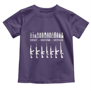 Deny Defend Depose Toddler T Shirt Capitalism Revolution Morale Gun Lover TS10 Purple Print Your Wear