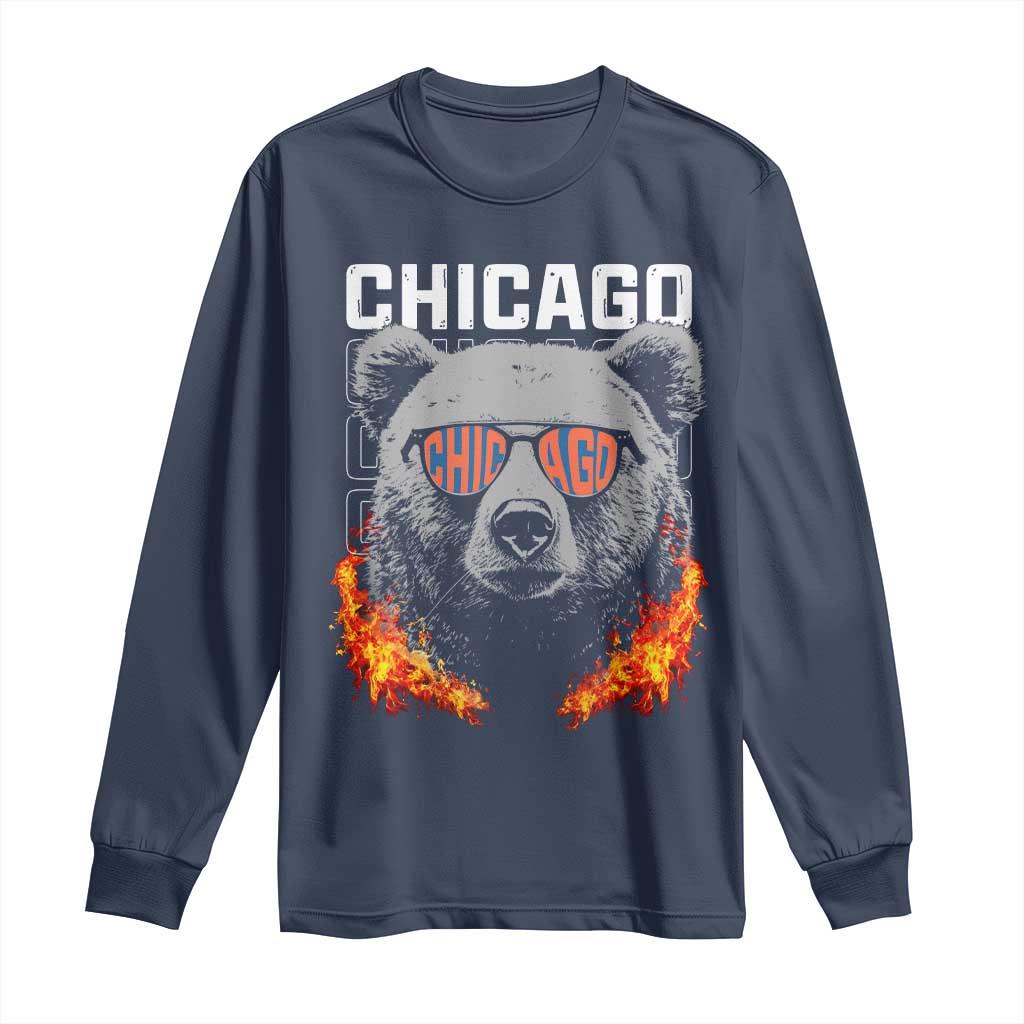Vintage Retro BF Long Sleeve Shirt Football Lover TS10 Navy Print Your Wear