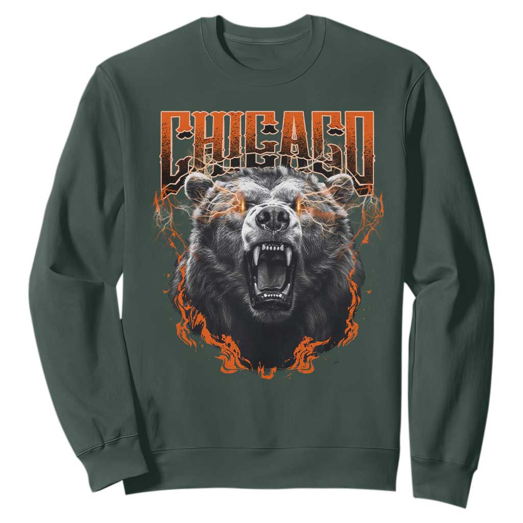 Vintage CFB Sweatshirt Retro Graphic Streetwear Bootleg TS10 Dark Forest Green Print Your Wear