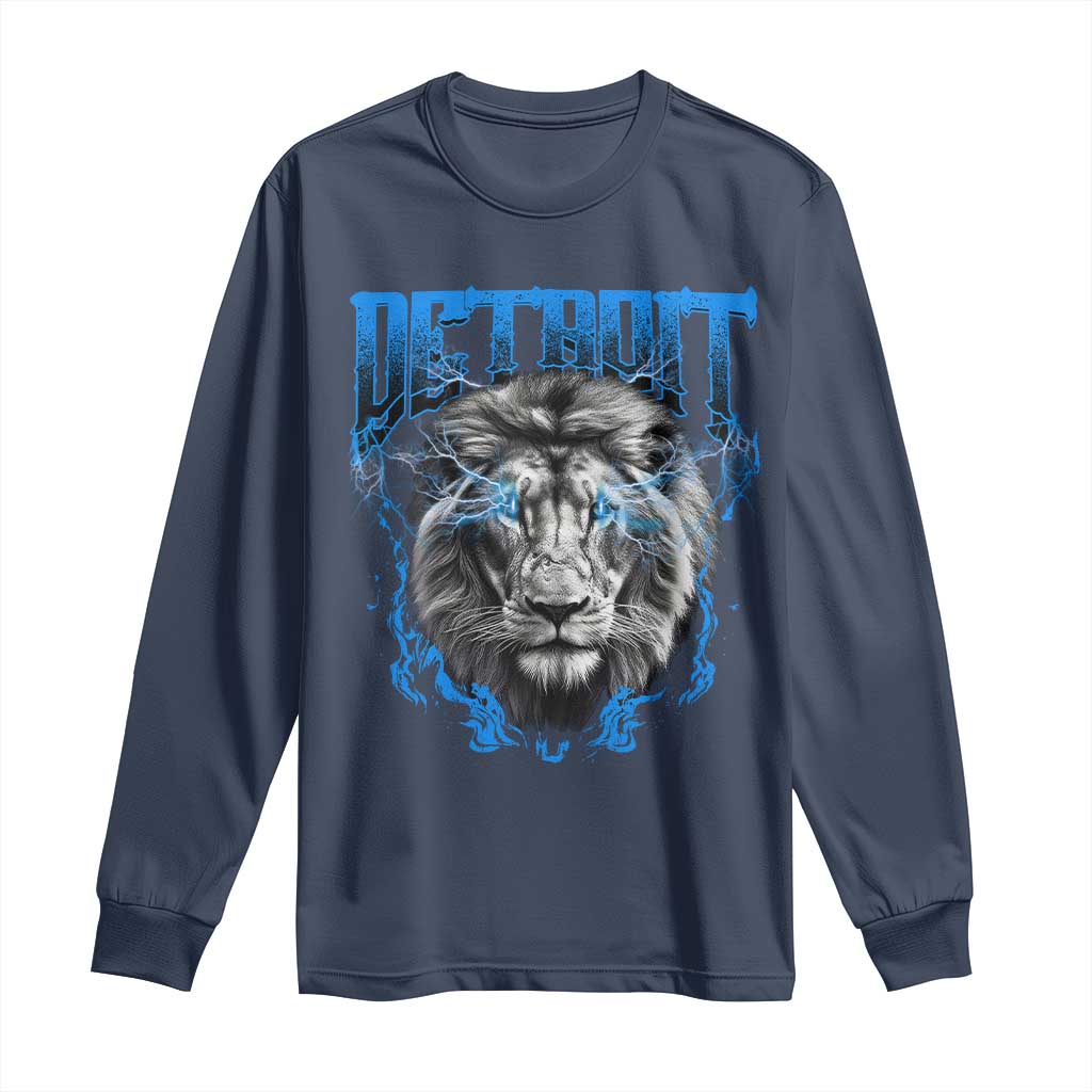 LF Game Day Long Sleeve Shirt Football Fan Apparel TS10 Navy Print Your Wear