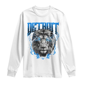 Lion Lovers Long Sleeve Shirt Detroit Fan Apparel TS10 White Print Your Wear