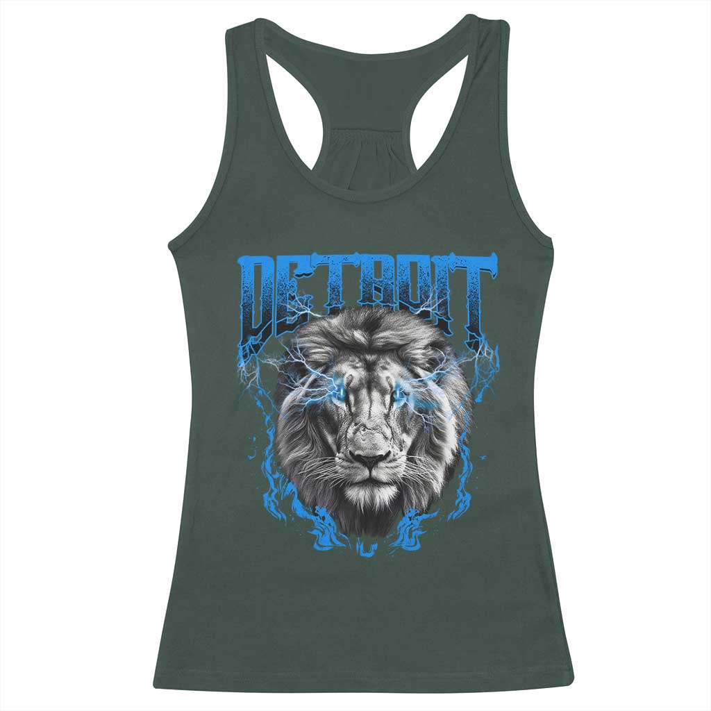 LF Game Day Racerback Tank Top Football Fan Apparel TS10 Dark Forest Green Print Your Wear