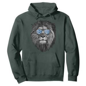 Lion Lovers Hoodie Wearing Glasses Retro Vintage Style Detroit Fan TS10 Dark Forest Green Print Your Wear