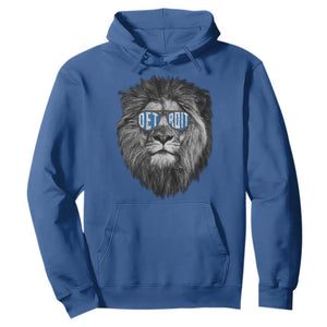 Lion Lovers Hoodie Wearing Glasses Retro Vintage Style Detroit Fan TS10 Royal Blue Print Your Wear