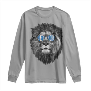 Lion Lovers Long Sleeve Shirt Wearing Glasses Retro Vintage Style Detroit Fan TS10 Sport Gray Print Your Wear