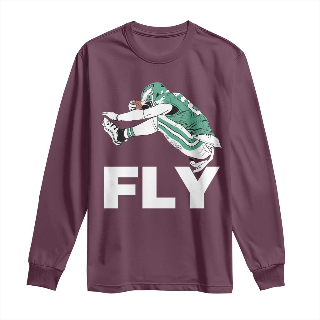 EF Game Day Long Sleeve Shirt Retro Sports Fan TS10 Maroon Print Your Wear