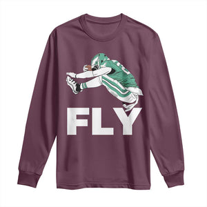 EF Game Day Long Sleeve Shirt Retro Sports Fan TS10 Maroon Print Your Wear